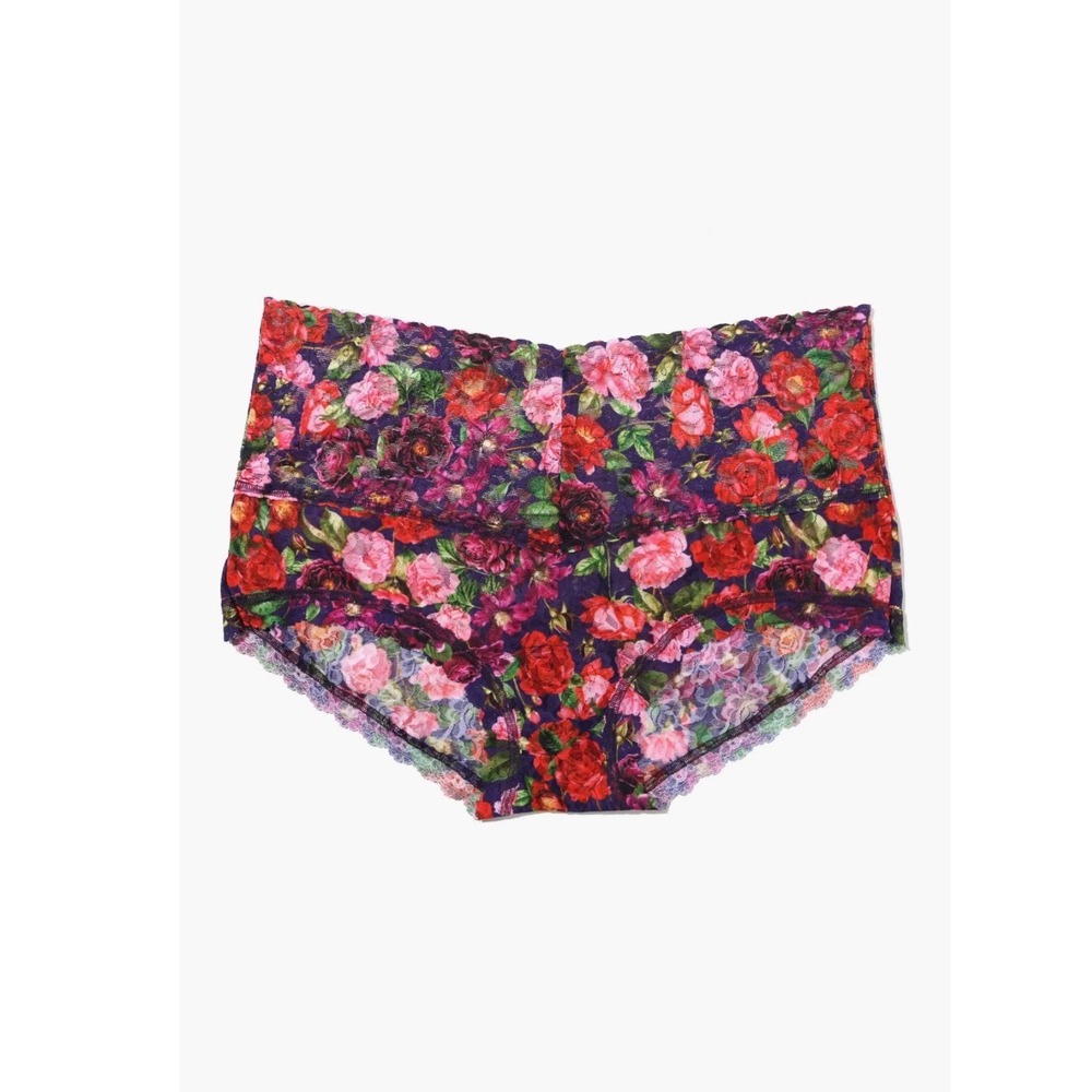 Hanky Panky Printed Sig Lace Plus Retro Boyshort Floral Rose WTAN 1X PR9K1204X